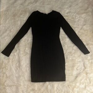 Fashion Nova Bodycon Black Long Sleeve Dress